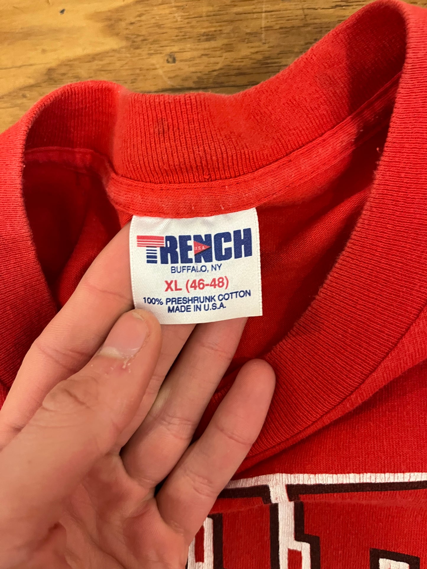 90s San Francisco 49ers Red Trench Tee (XL)