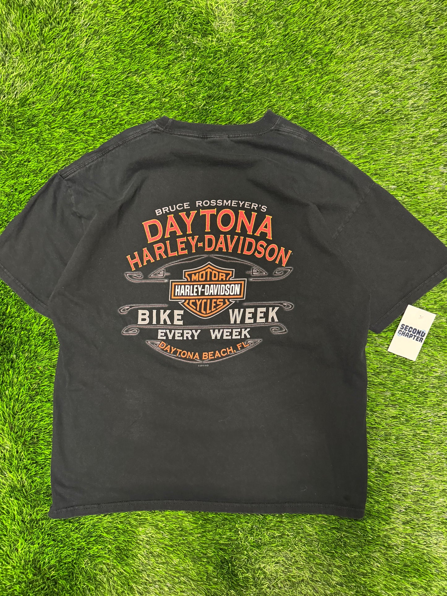 2011 Harley Davidson Bike Week Vintage Flames Biker Tee (XL)