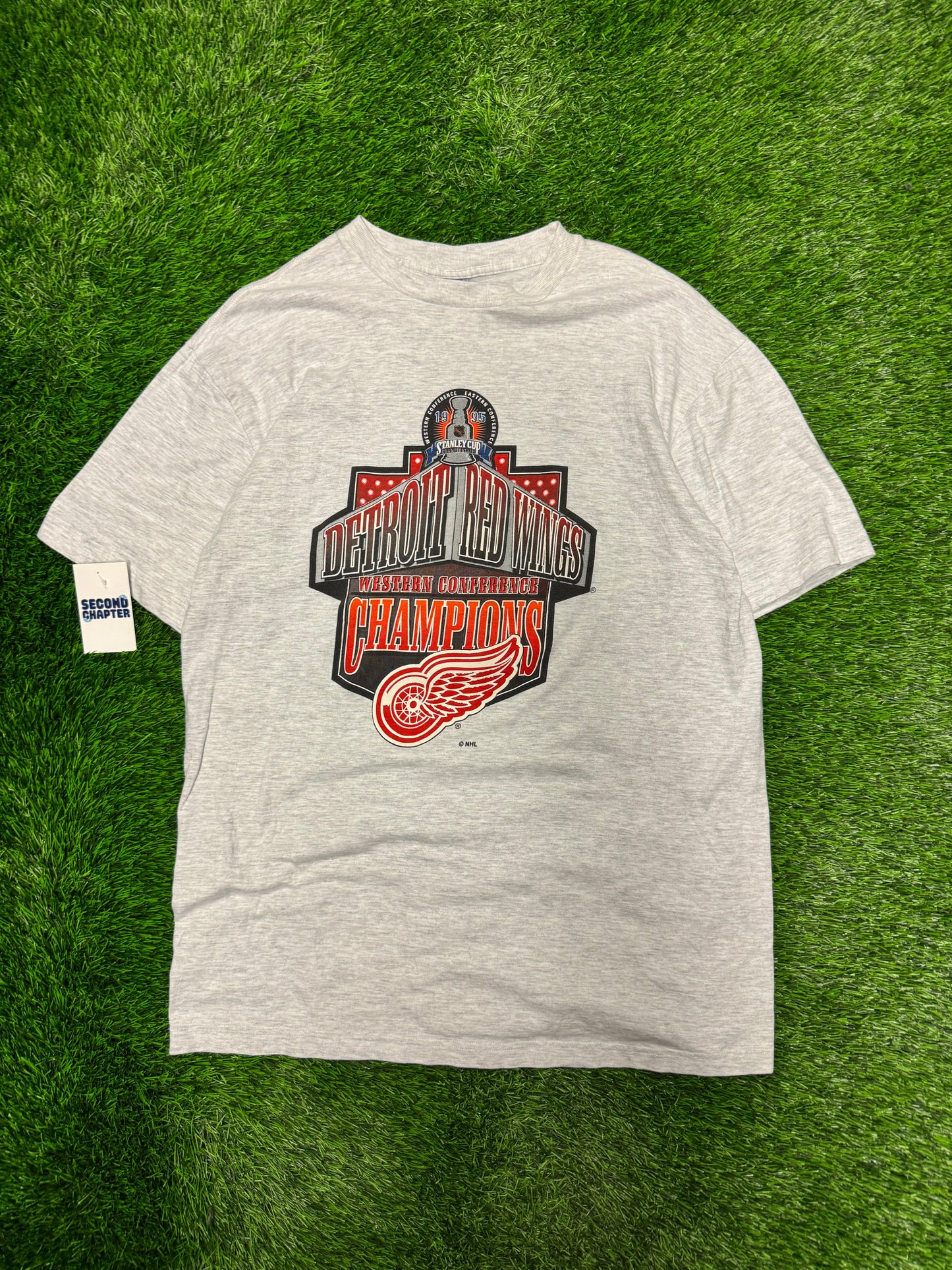 1995 Detroit Red Wings Stanley Cup Champions Vintage NHL Tee (XL)