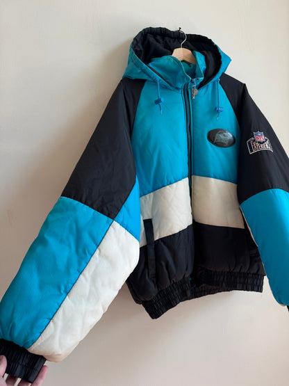 90s Carolina Panthers Pro Player NFL Experience Puffer Jacket (XL)