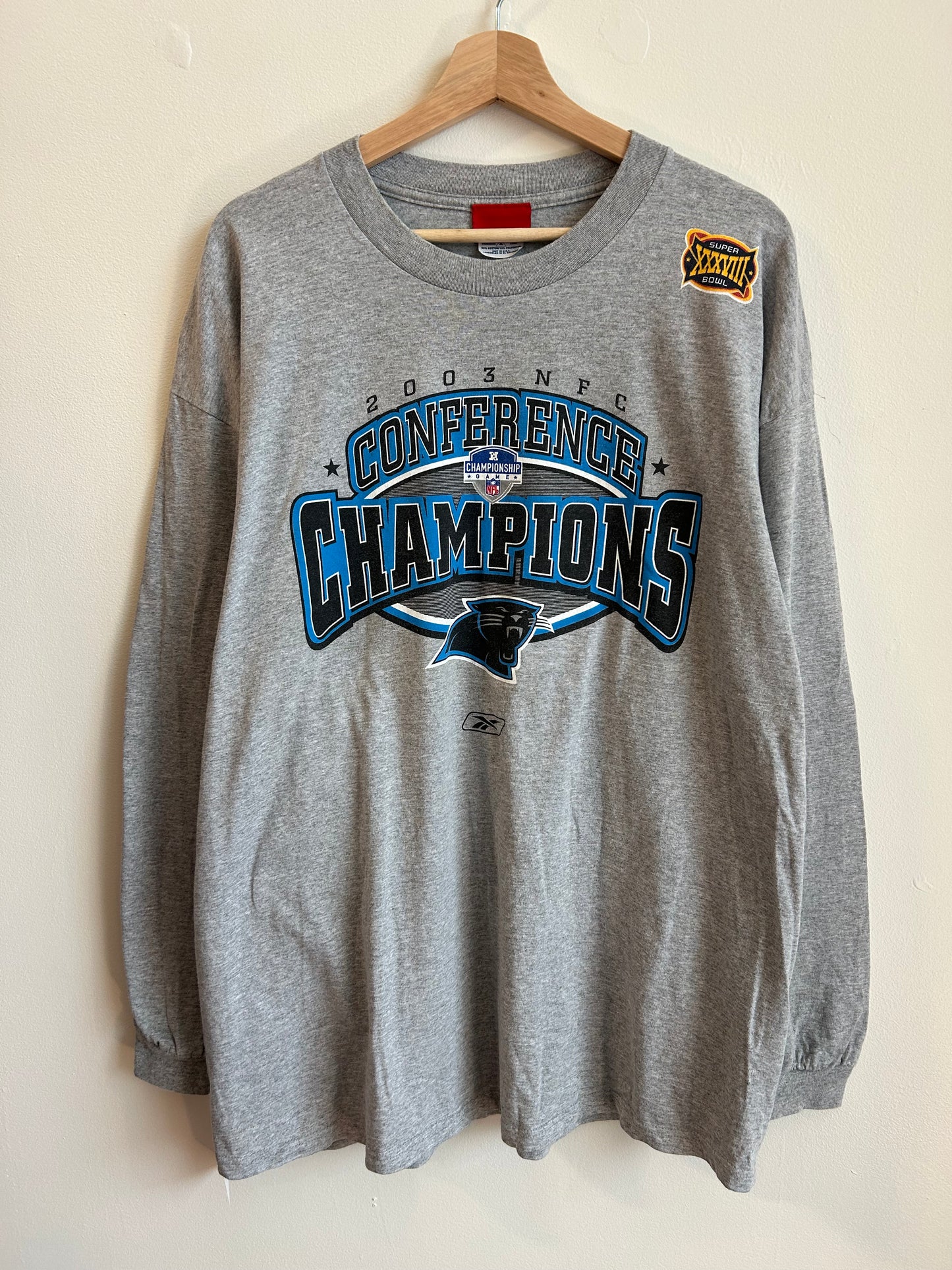 2003 Carolina Panthers NFC Champions Long-Sleeve Shirt (XL)