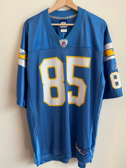 00s San Diego Chargers Antonio Gates Reebok Powder Blue Jersey (L)