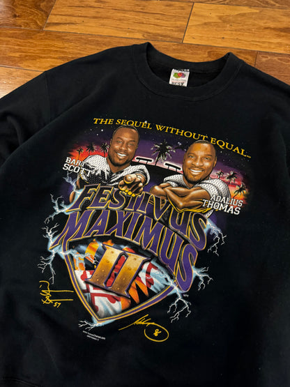 2006 Baltimore Ravens Festivus Maximus Bart Scott & Adalius Thomas Crewneck (L)