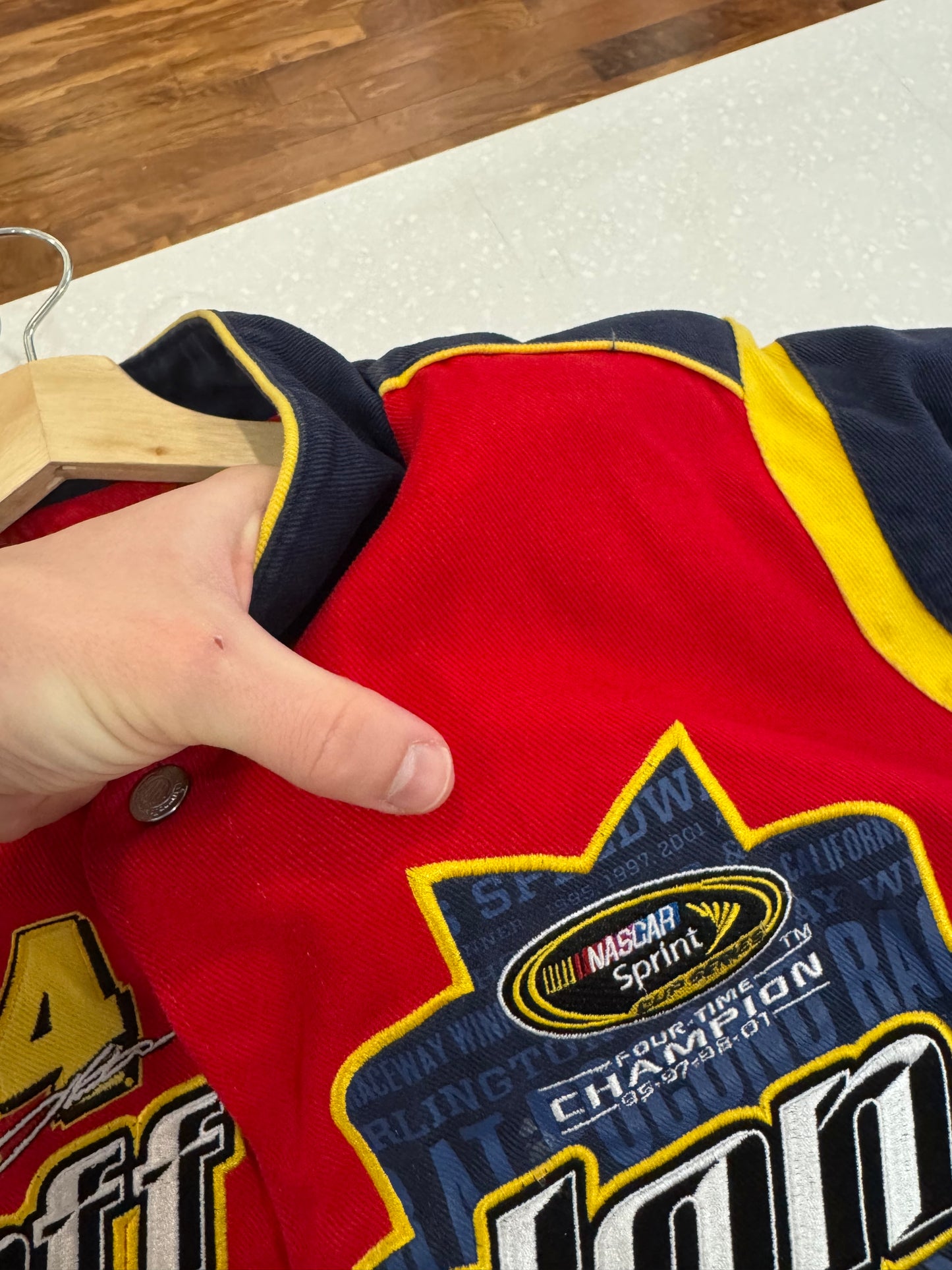 2001 Jeff Gordon Nascar 4x Champion Flames Jacket (L)
