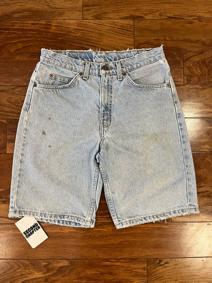 1996 Levi's 550 Orange Tab Distressed Jean Shorts (30)