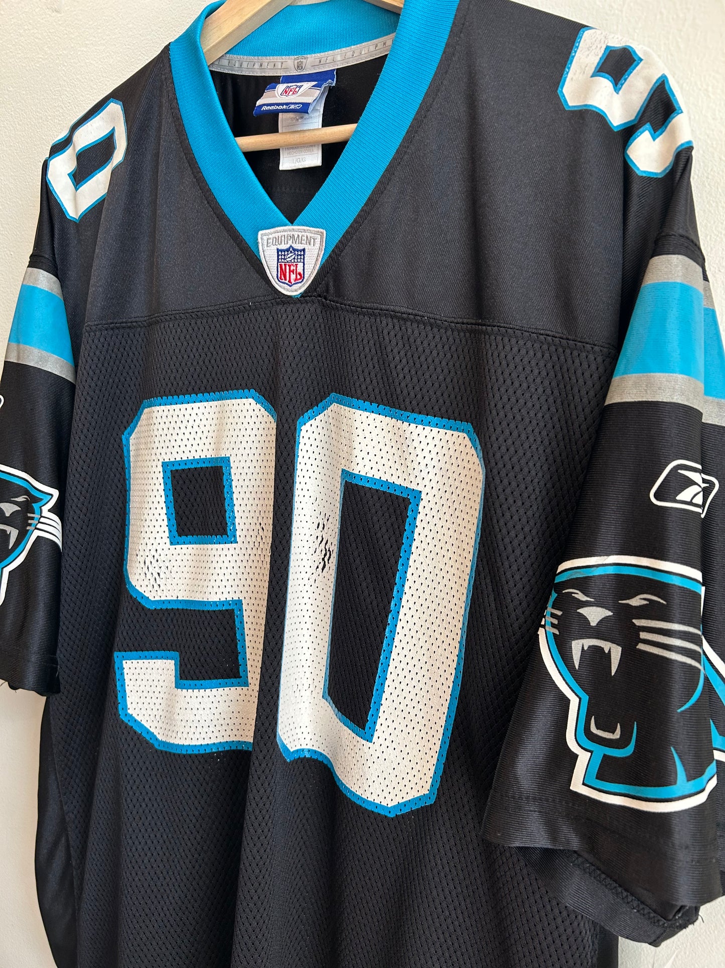 00s Carolina Panthers Julius Peppers Home Jersey (L)