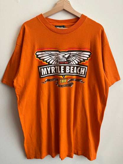 1999 Myrtle Beach Orange Biker Rally Tee (XL)