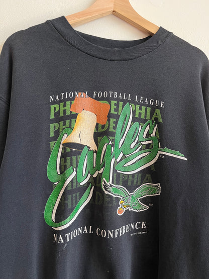 1993 Philadelphia Eagles Paint Stained Nutmeg Crewneck (L)