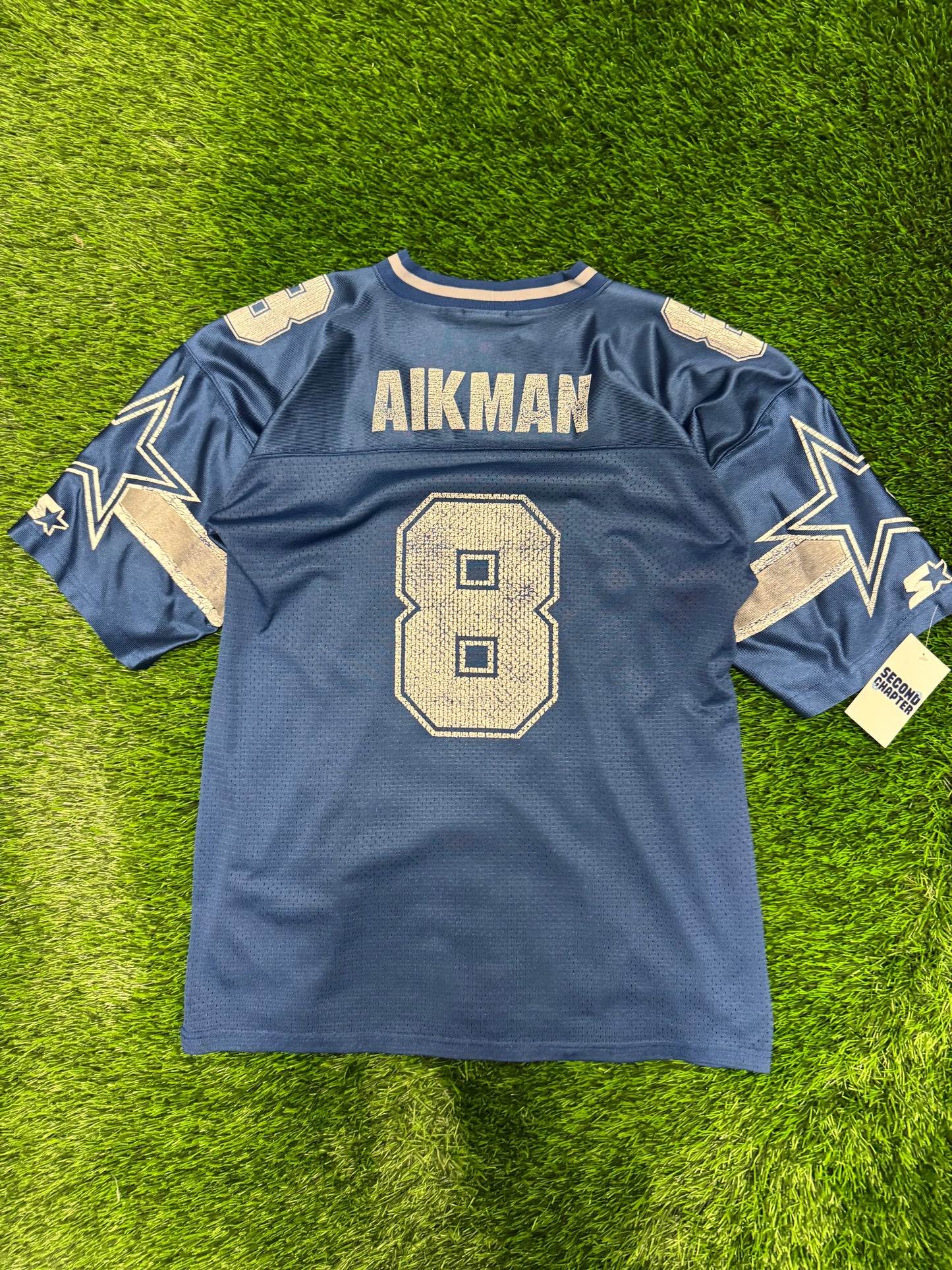 1995 Dallas Cowboys Troy Aikman #8 Starter Jersey (L)