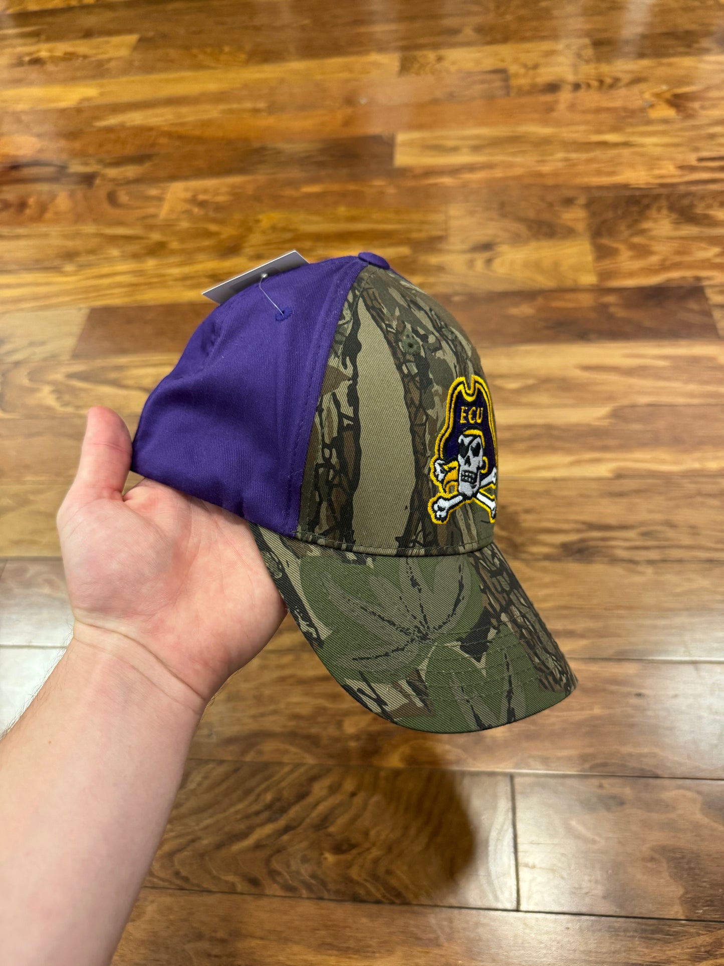 00s East Carolina (ECU) Pirates Camo Two Toned Hat (OS)