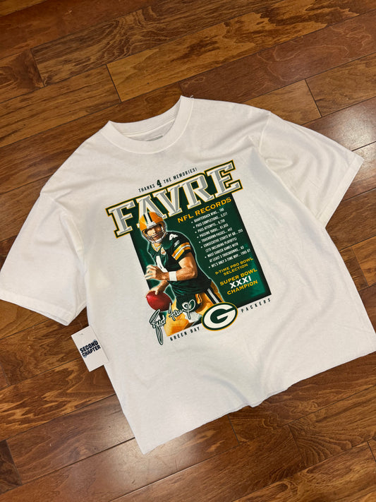 Green Bay Packers Brett Favre Tribute Reebok Cropped Tee (L)