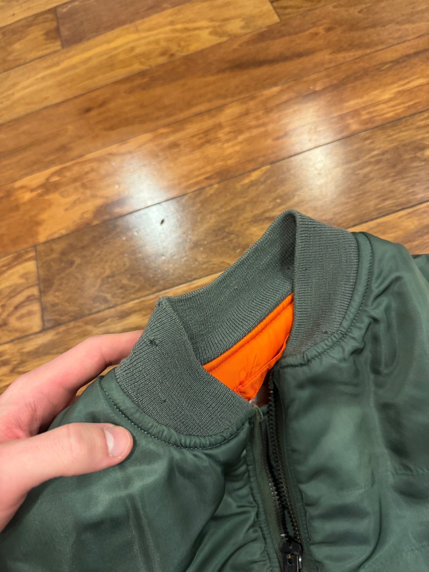 80s Flyer's MA1 Bomber Green Jacket (M)