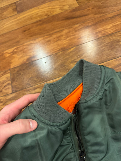 80s Flyer's MA1 Bomber Green Jacket (M)