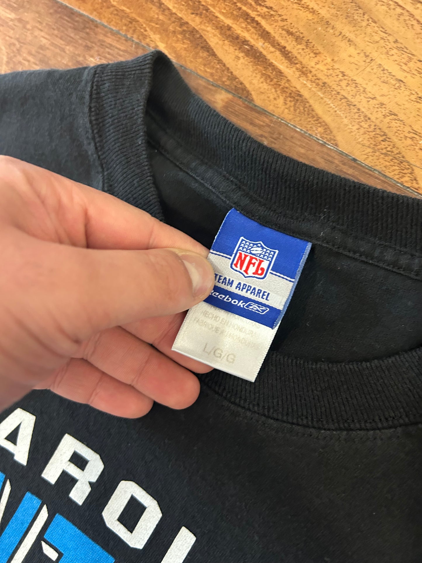 00s Carolina Panthers Reebok NFL Spell Out Tee (L)