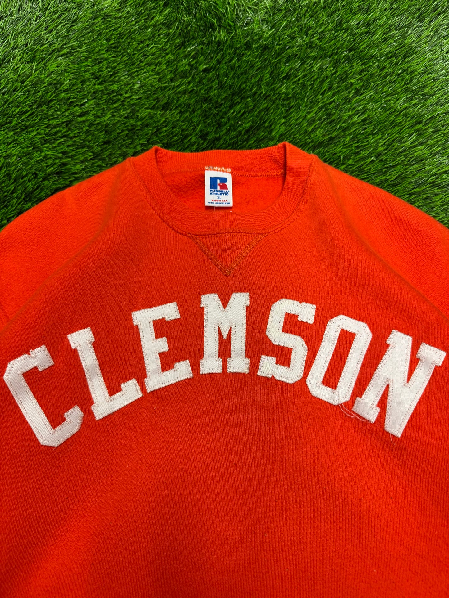90s Clemson University Spell Out Vintage Russell Crewneck (XL)