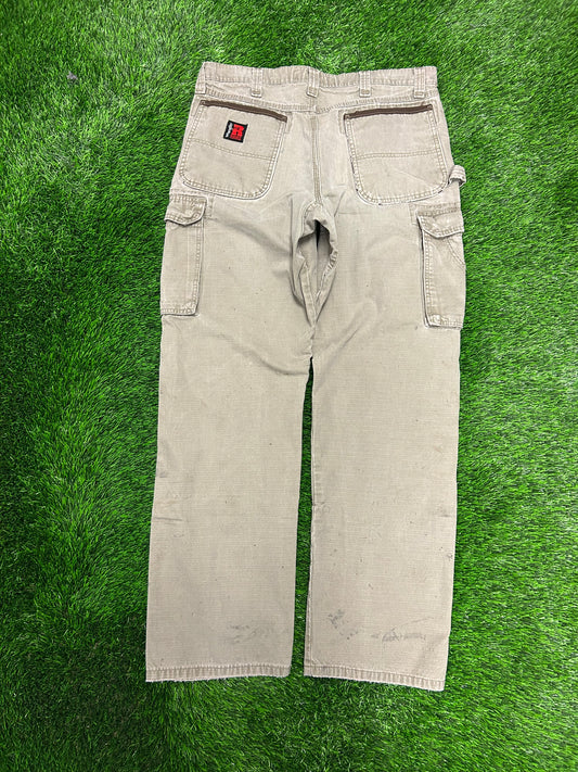 00s Wrangler Riggs Tan Workwear Pants (34 x 32)