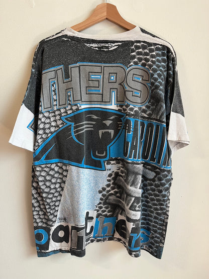 1993 Carolina Panthers Magic Johnson T’s AOP Tee (XL)