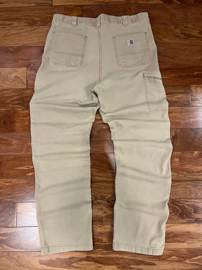 Carhartt Khaki Relaxed Fit Workwear Pants (38 x 34)