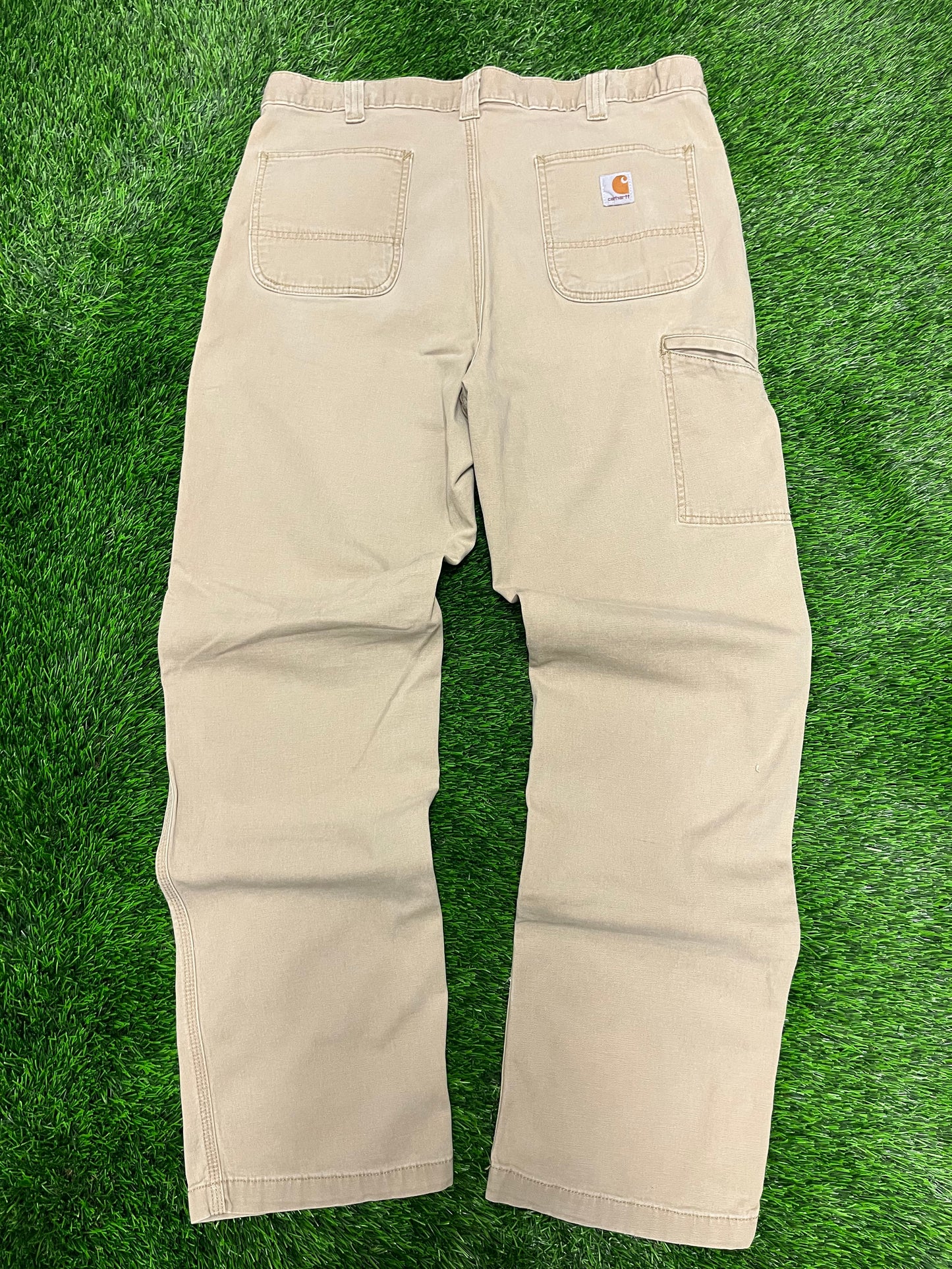 Carhartt Khaki Relaxed Fit Workwear Pants (38 x 34)