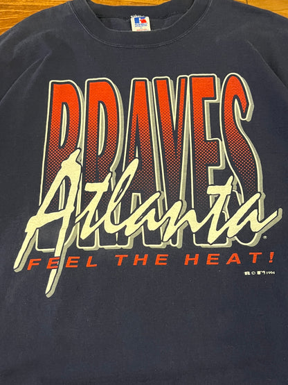 1994 Atlanta Braves Russell Vintage MLB Spell Out Tee (XL)