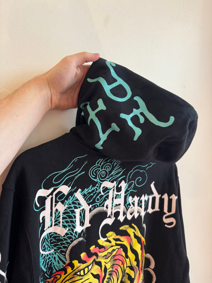 Ed Hardy Tiger Modern Full Zip Hoodie (M)