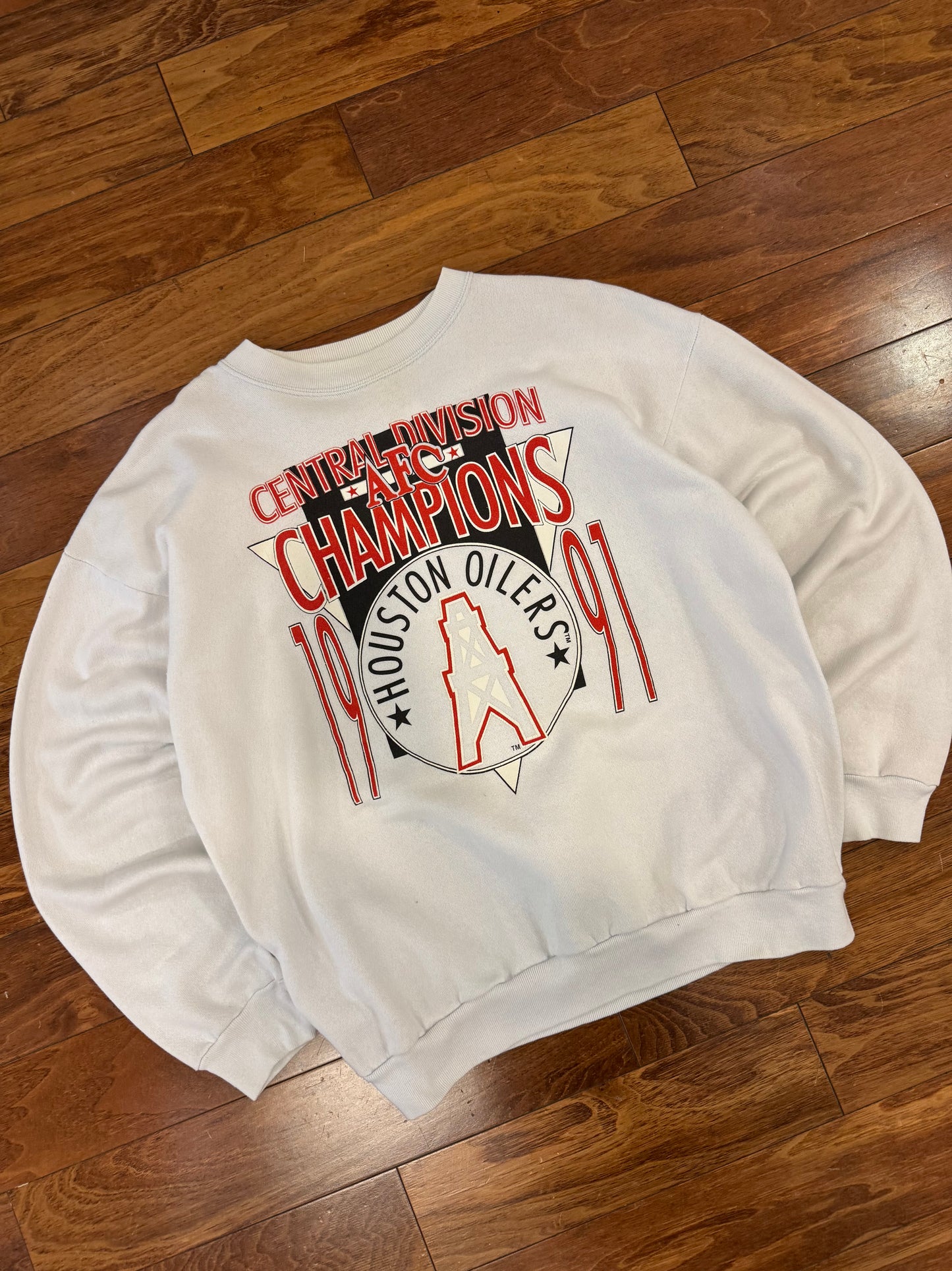 1991 Houston Oilers (Titans) Vintage AFC Champions Crewneck (XL)