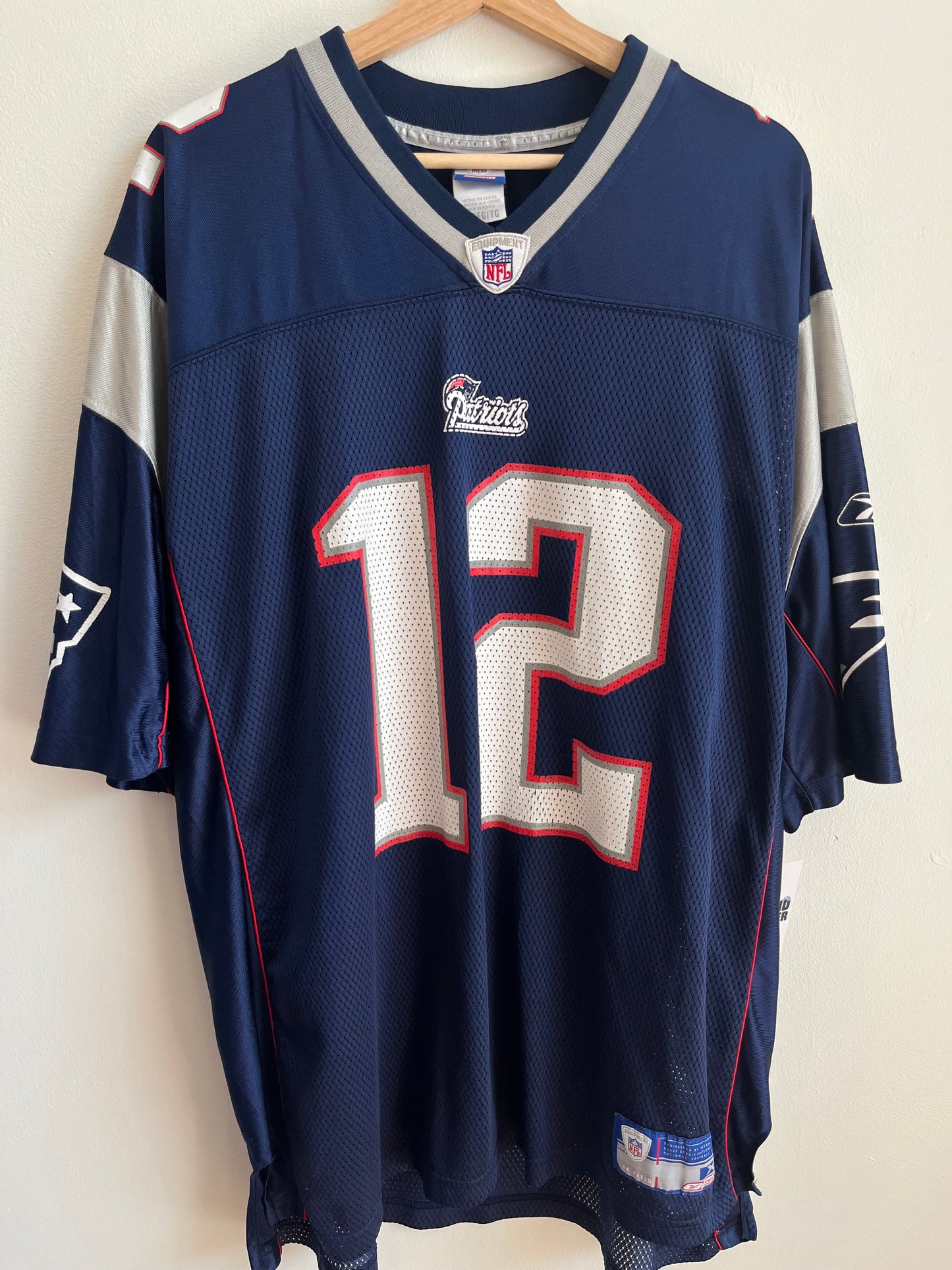 00s New England Patriots Tom Brady Reebok Jersey (XL)