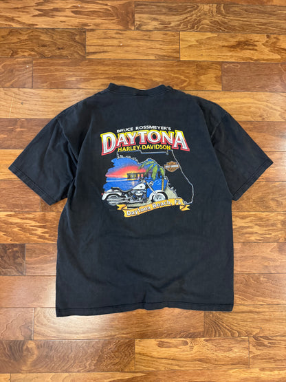 2005 Harley Davidson Daytona Henley Flames Tee (XL)