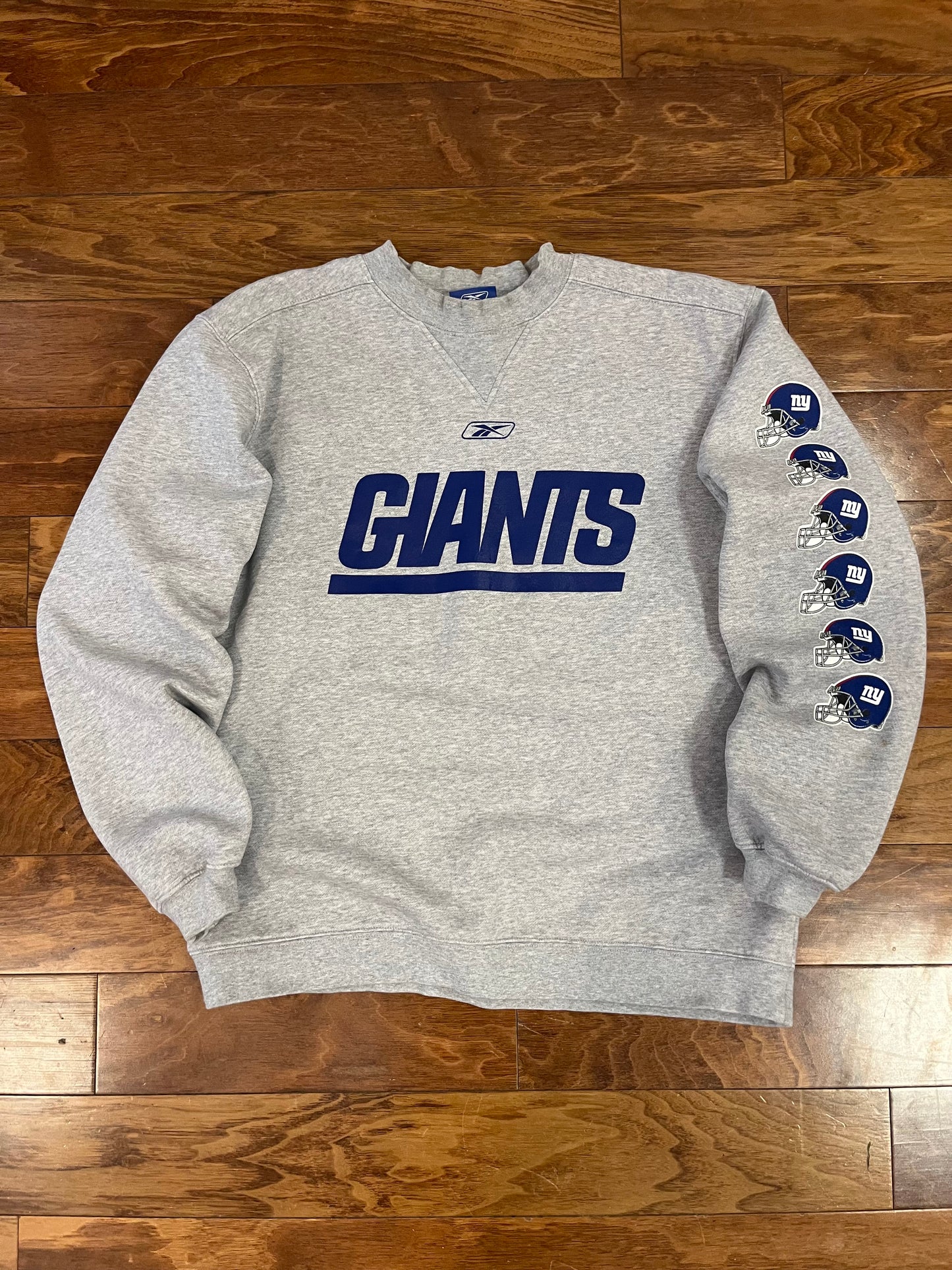 00s New York Giants Reebok Grey Crewneck (M)