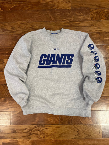 00s New York Giants Reebok Grey Crewneck (M)