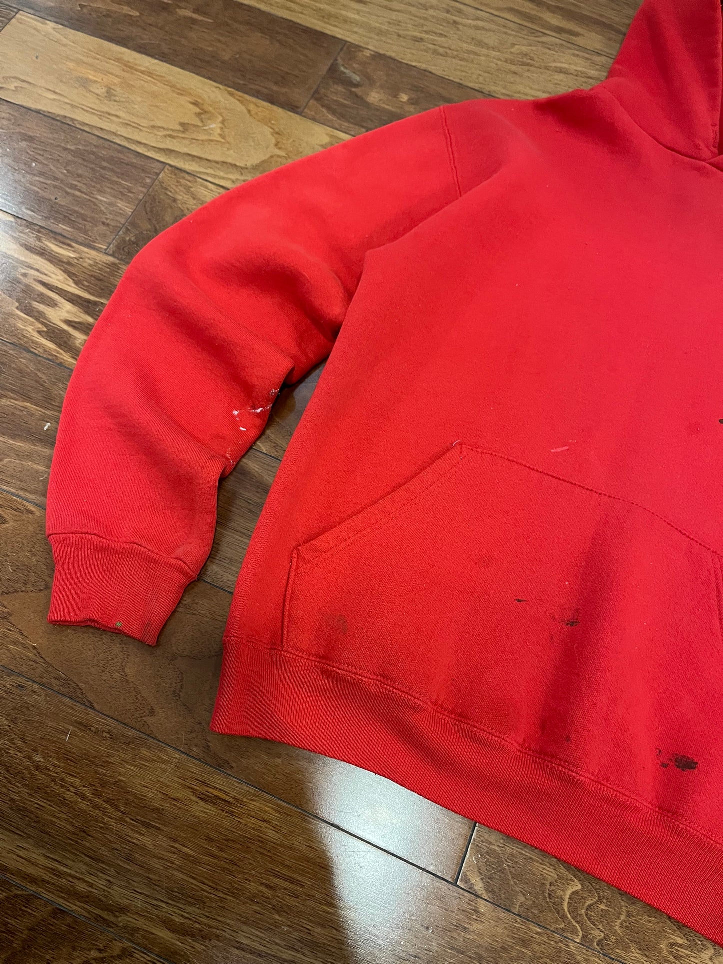 90s Russell Vintage Paint Stained Hoodie (M)