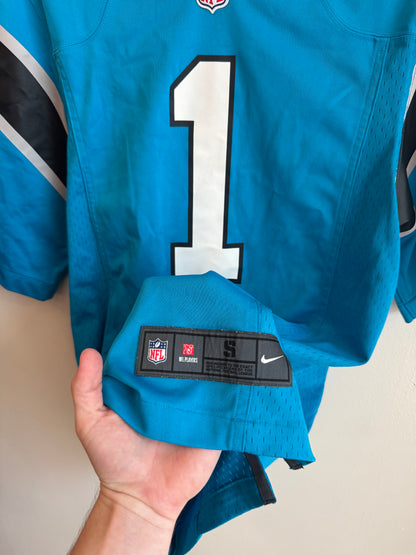 2010s Carolina Panthers Cam Newton Blue Nike NFL Jersey (S)