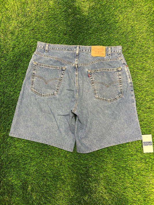 1998 Vintage Levi's Baggy Fit Blue Jean Shorts (38)