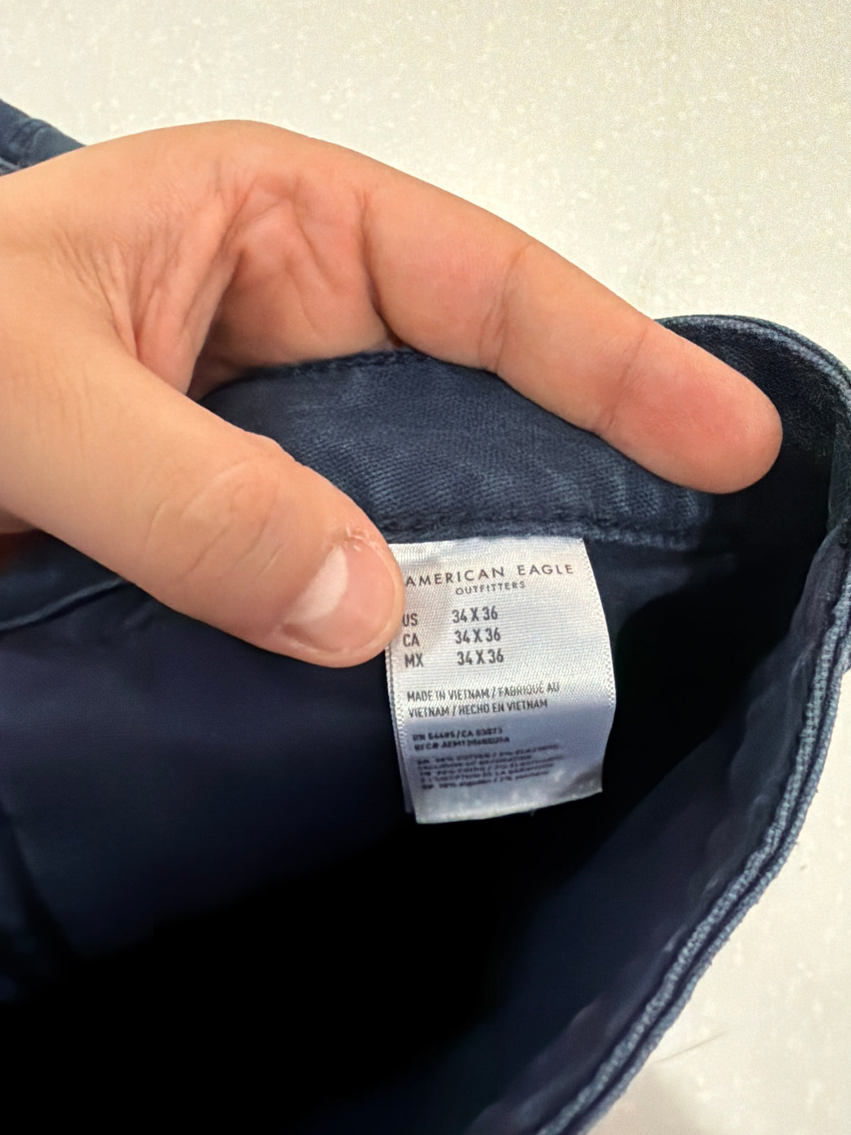 2010s American Eagle Navy Double Knee Shorts (34)