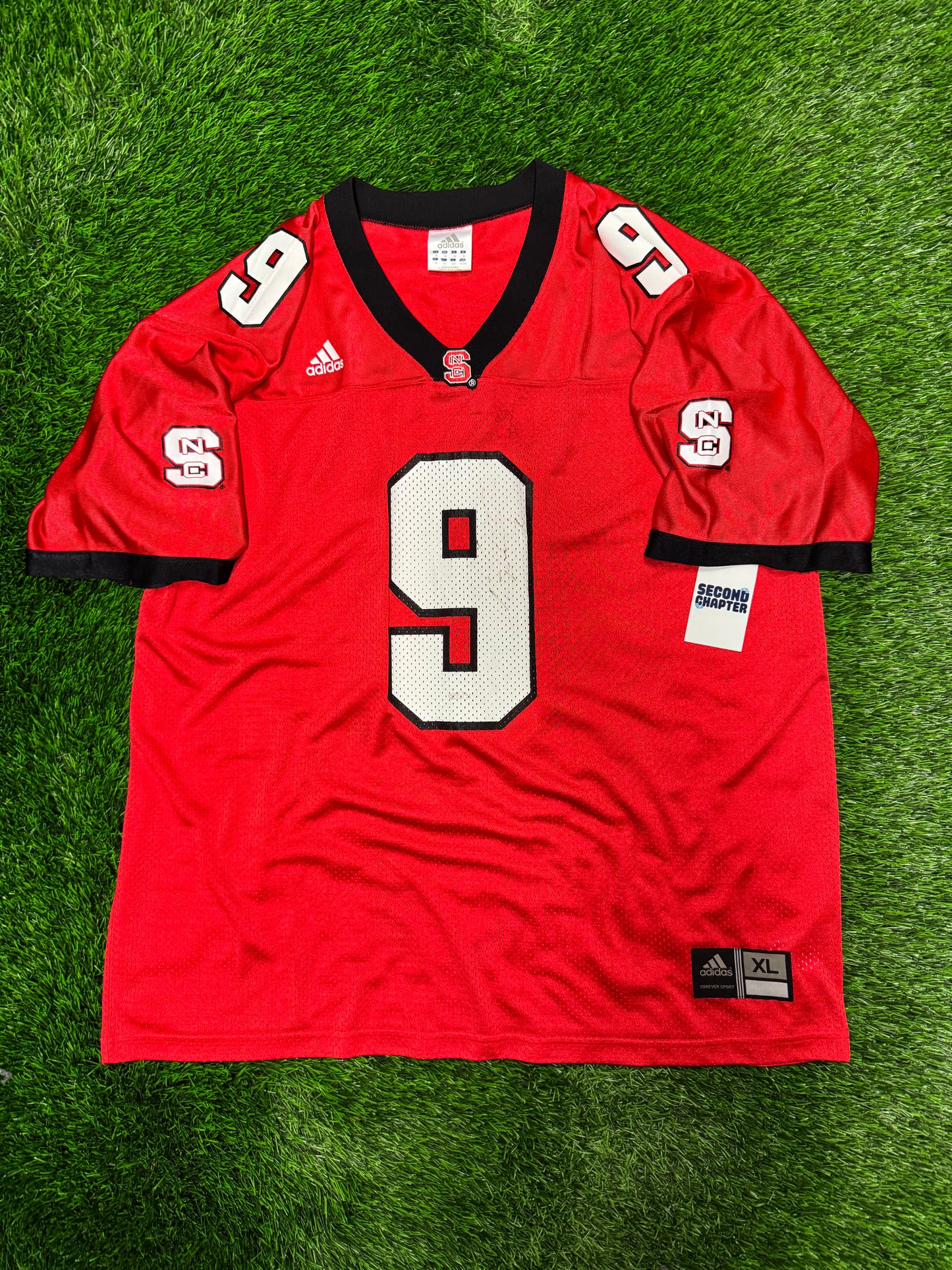 00s NC State University (NCSU) Vintage Adidas #9 Football Jersey (XL)