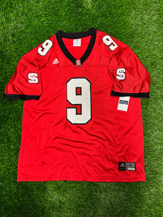 00s NC State University (NCSU) Vintage Adidas #9 Football Jersey (XL)