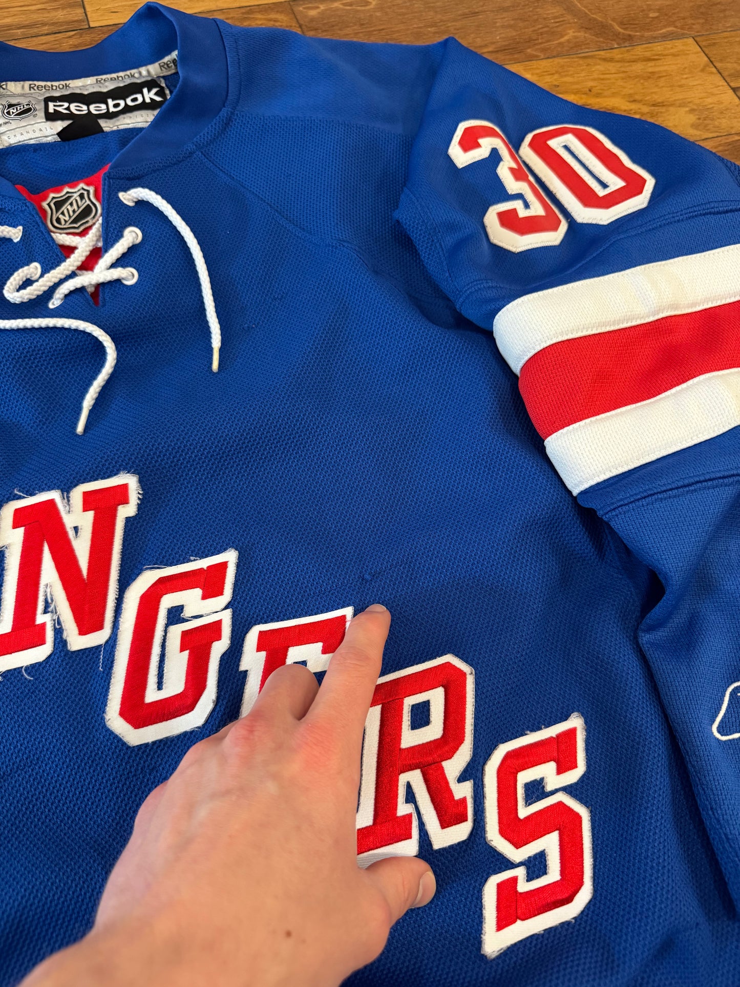 00s NY Rangers Henrik Lundqvist Reebok Hockey Jersey (M)