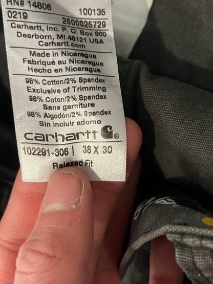 Carhartt Moss Colored Workwear Pants (38 x 30)