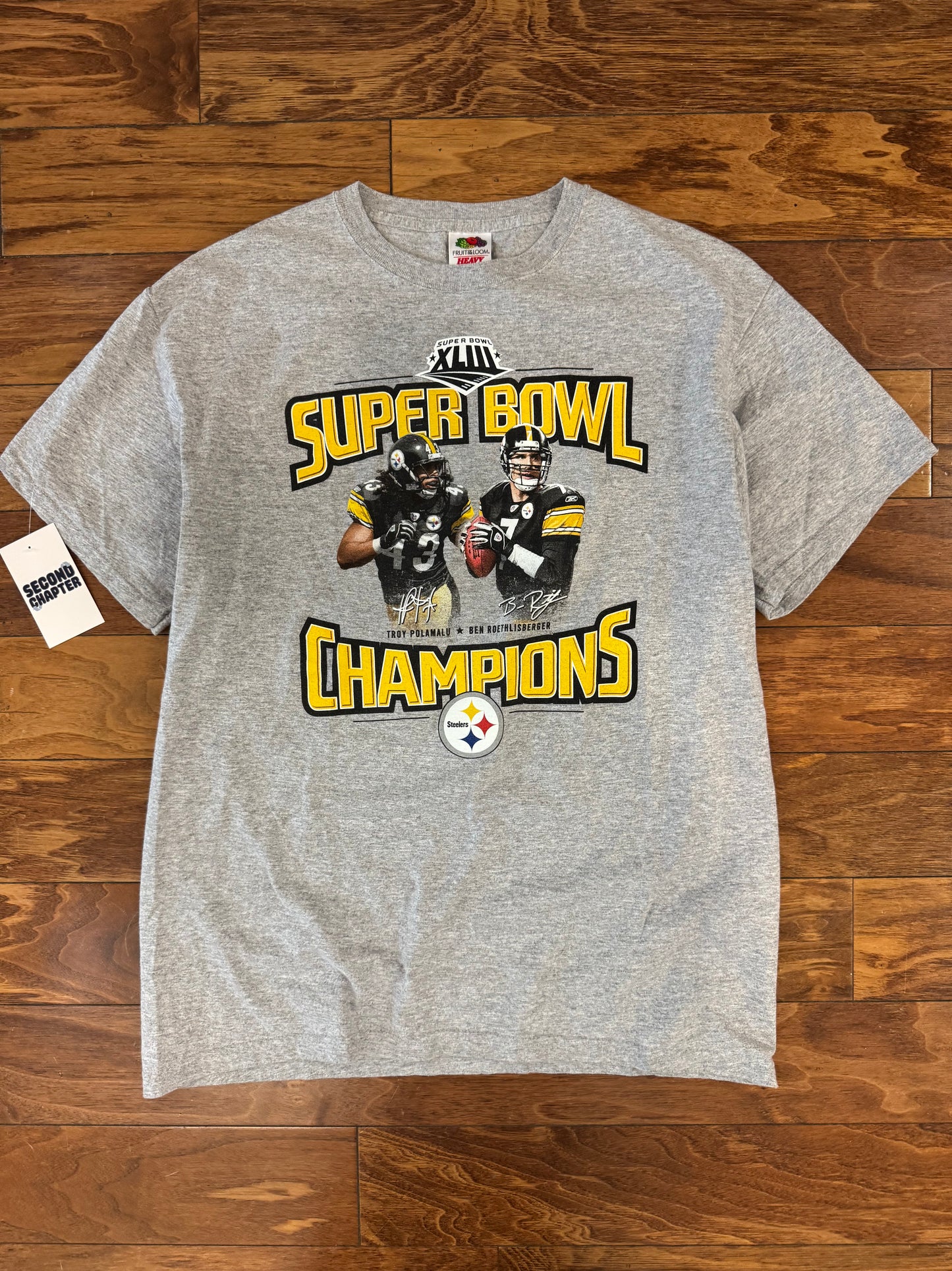 2009 Pittsburgh Steelers Polamalu & Big Ben Tee (L)