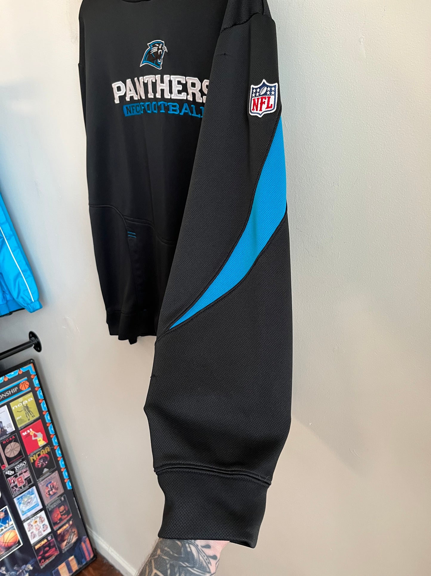 00s Carolina Panthers Reebok Athletic Hoodie (L)