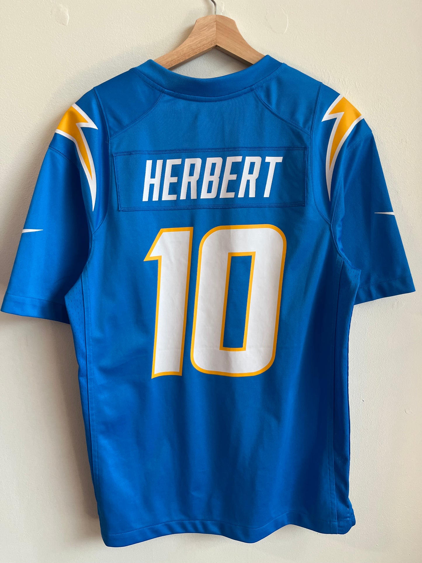 2021 Los Angeles Chargers Justin Herbert Blue Jersey (S)