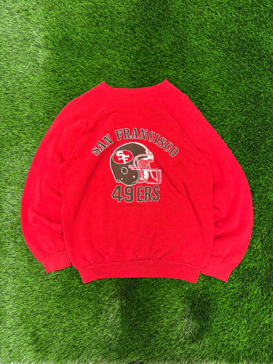 80s San Francisco 49ers Helmet Crewneck (M)
