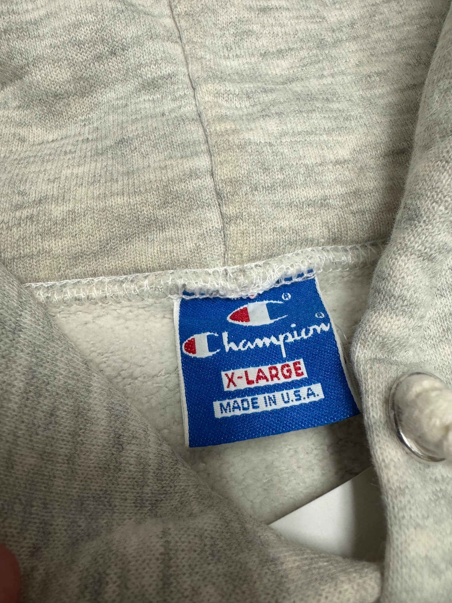 90s Roosevelt University Vintage Champion Spell Out Hoodie (XL)