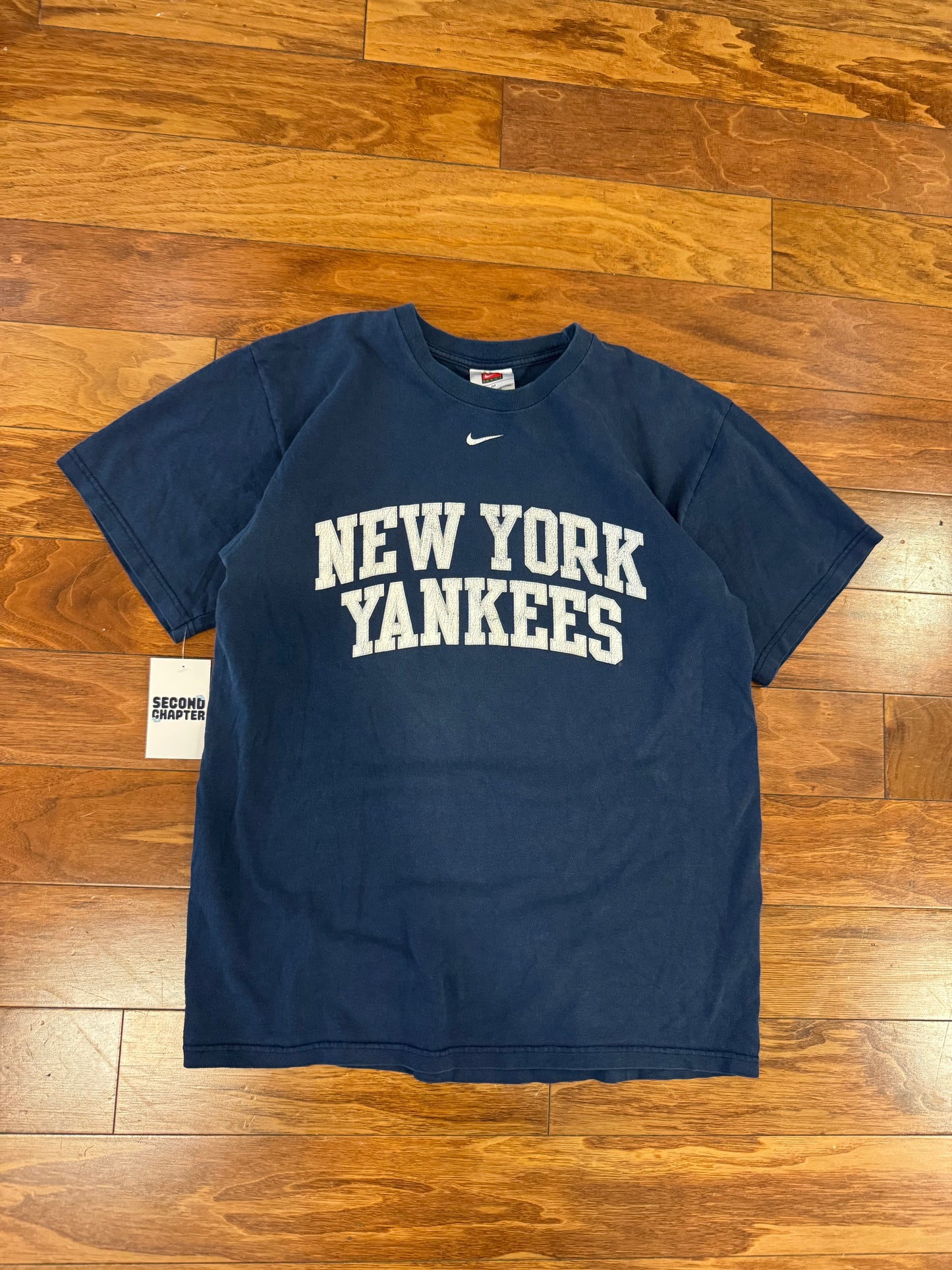 00s Yankees Nike Center Swoosh Navy Tee (M)