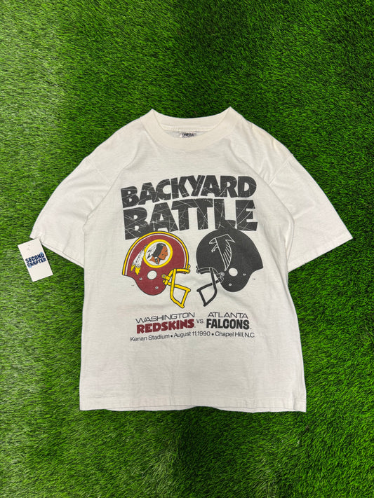 1990 Backyard Battle Redskins v Falcons Tee (L)