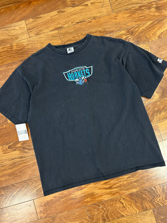 90s Charlotte Hornets Embroidered Starter Tee (XL)