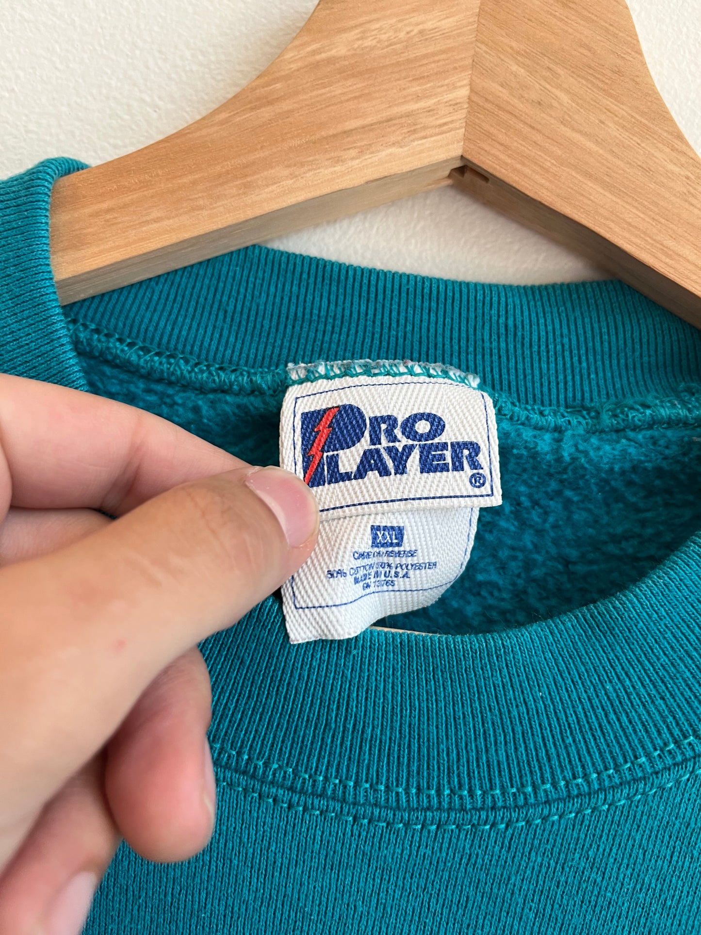 1996 Miami Dolphins Pro Player Teal Crewneck (XXL)