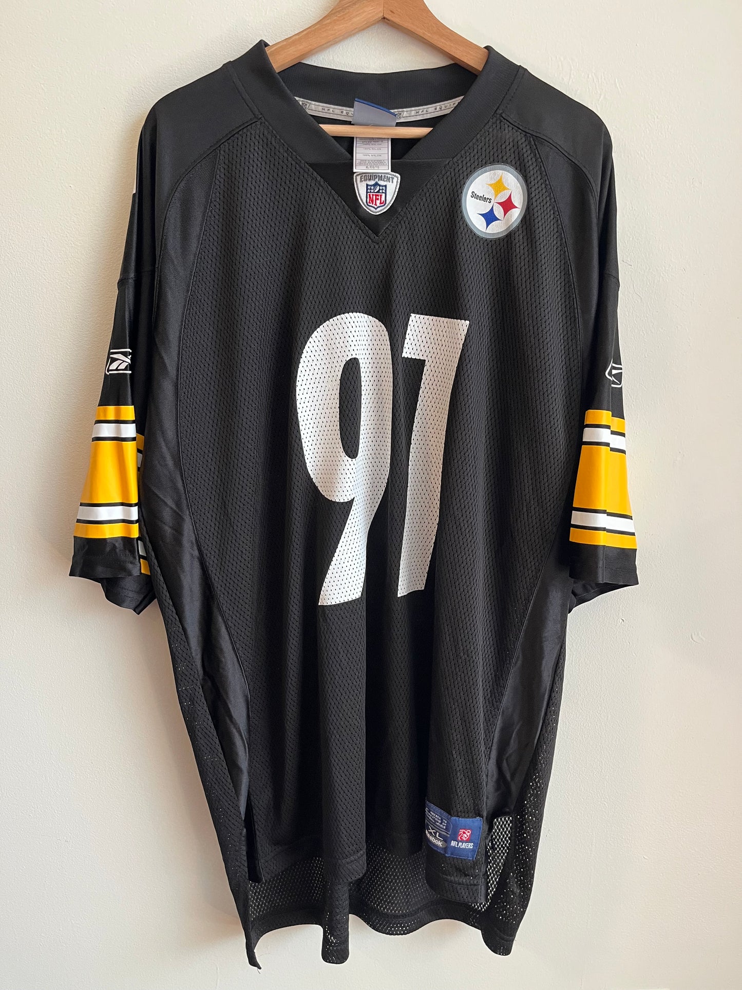 00s Pittsburgh Steelers Aaron Smith Reebok Jersey (XL)