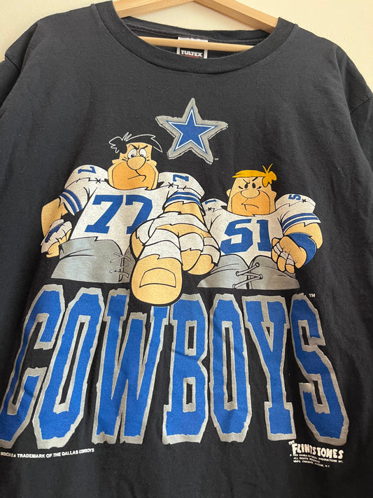 1993 Dallas Cowboys The Flintstones Vintage Graphic Tee (XL)