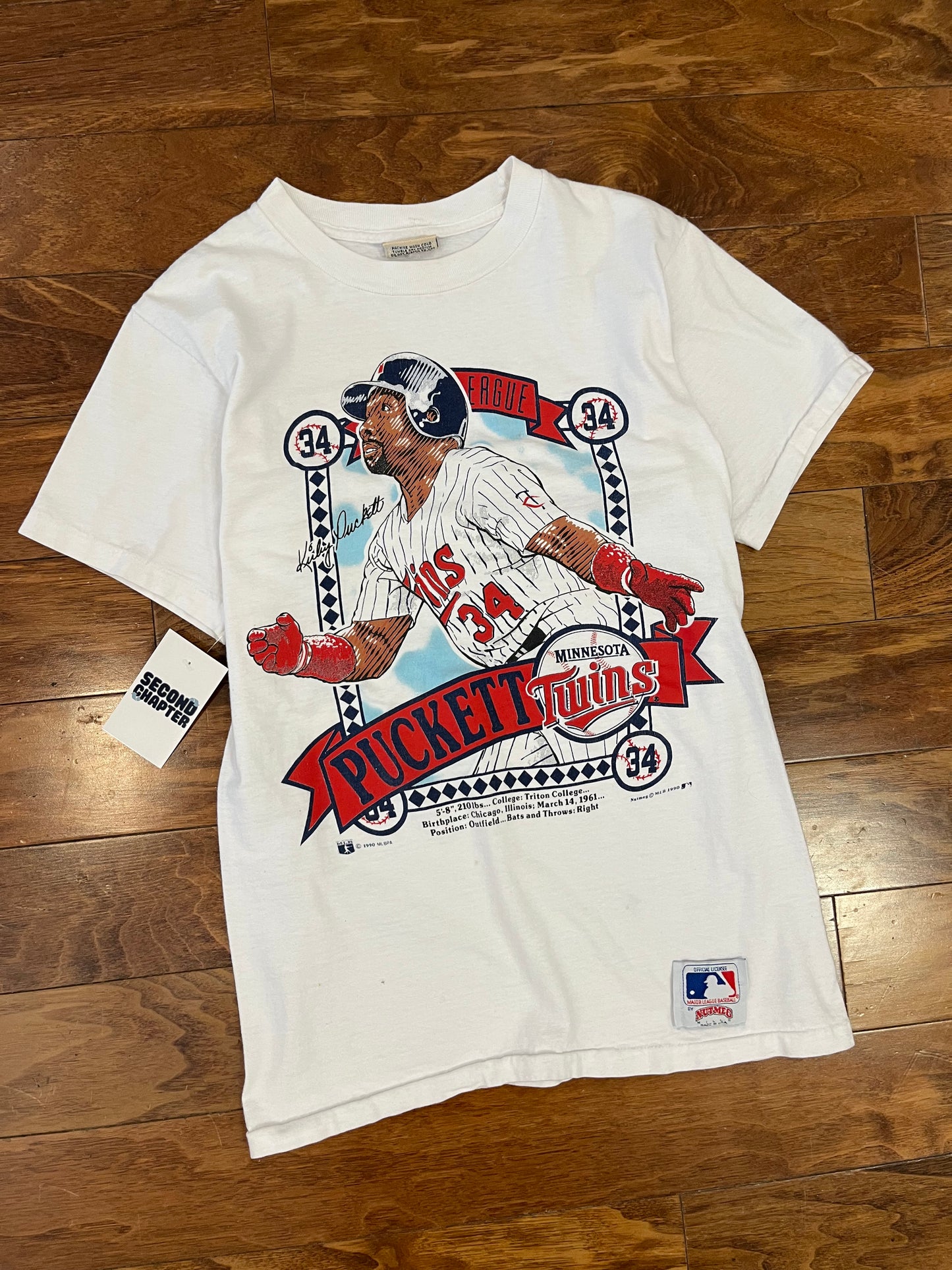 1990 Minnesota Twins Kirby Puckett  Nutmeg Tee (M)